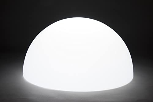 Design Gartenleuchte Baby Moon Halbkugel Durchmesser 55 cm Beleuchtung mit Lampenfassung E27 mit Stromkabel IP65 Made in Italy