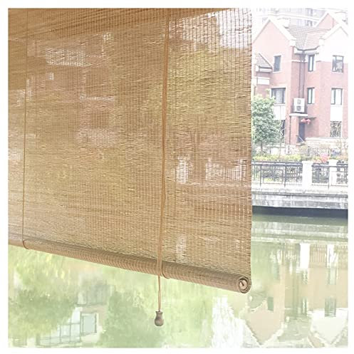 SHUITUKOUU Roller-Bambus-Jalousien Retro,natürliches Holzfenster schattiert Jalousien,Bambus-Türvorhang,Lichtfilterung Anti-uv Für Terrasse Garten Fenster,Bambus Vorhang,W85xH240cm/W34xH94in