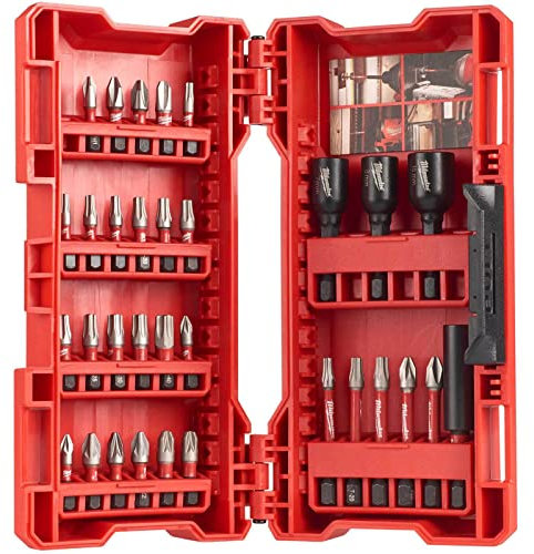 Milwaukee 4932472056 32 Piece Shockwave Impact Duty ¼ Cylinder Shank Mixed Screwdriver Bit Set