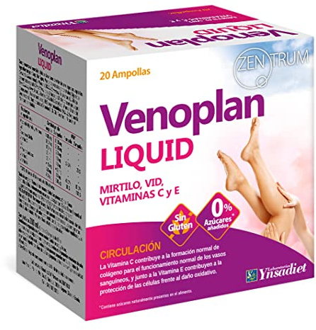 YNSADIET - VENOPLAN FORTE - PIERNAS CANSADAS - PIERNAS LIGERAS - AYUDA A MEJORAR LA CIRCULACION - CONTRA LAS VARICES (20 VIALES)