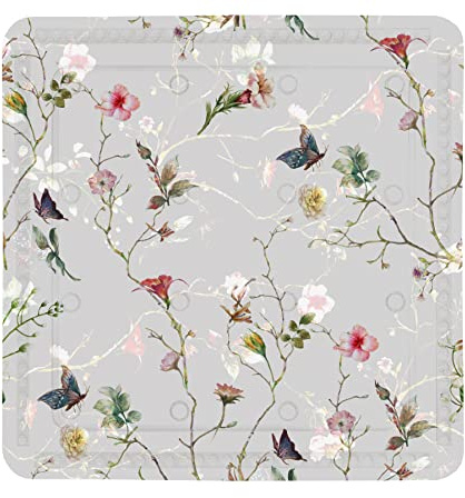 Kleine Wolke Duscheinlage Flores Multicolor 55 x 55 cm | Mit parktischer Aufhängeöse, maschinenwaschbar