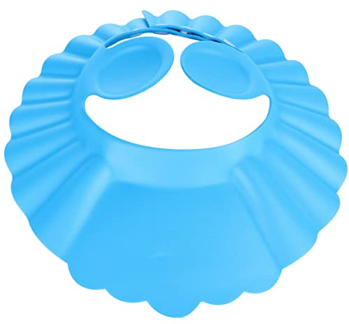 Kinder Badehaube aus Eva, Verstellbar mit Ohrenschutz, Blau | Kopfumfang 40–55cm, für Babys und Kinder von 3 Monaten bis 6 Jahren, Leicht