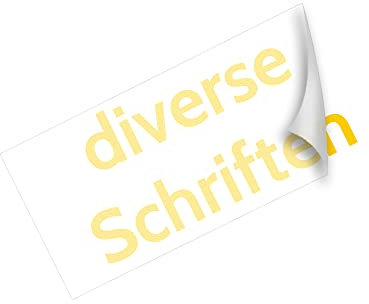 Generisch WUNSCHTEXT Schriftzug SELBST GESTALTEN Aufkleber SELBER ENTWERFEN von 10cm bis 100cm #008