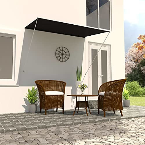 Annlera Tenda Da Sole 200x150 cm Tende Da Balcone Da Sole Tenda Da Sole Per Esterno Avvolgibile Tenda Da Sole Retrattile Tenda Da Sole Senza Forare Antracite