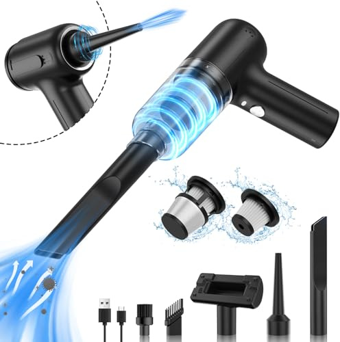 Handheld Vacuum Cleaner,Car Vacuum Cleaner, Tyep-C Double Layer Filtration Rechargeable Portable Lightweight Mini, Cleaning for Home Office Desk and Car