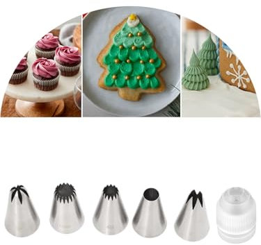 Large Piping Nozzles with Coupler,1M 2D 4B 1A D66 Icing Nozzles Set for Decorating Cakes, Cupcakes,Cookie