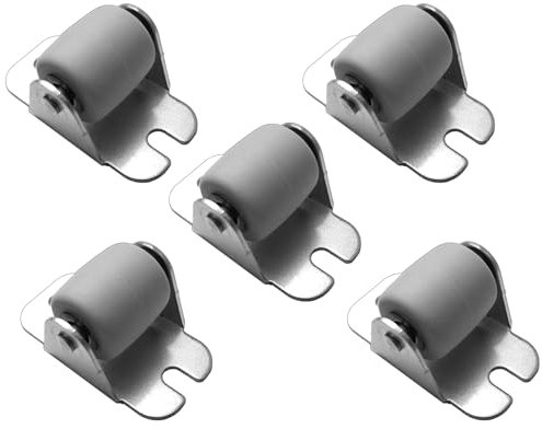 Pack of 5 x Heavy Duty Rubber Furniture Castor Wheels 22mm - Durable Furniture Caster Wheels - Perfect for Cabinets, Shelves, Tables - Easy Install, Carpet-Friendly, Enhance Mobility & Stability