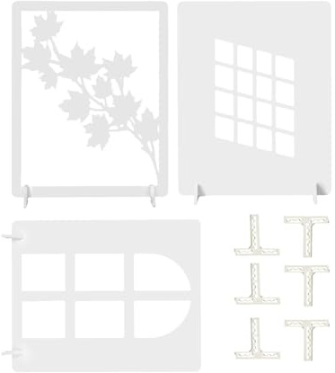 Andoer Set di 3 sfondi fotografici, tavole luminose e ombreggiate, sfondi da tavolo fotografici, pannelli luminosi per finestre, per alimenti, cosmetici, gioielli, ornamenti, trucco, piccola