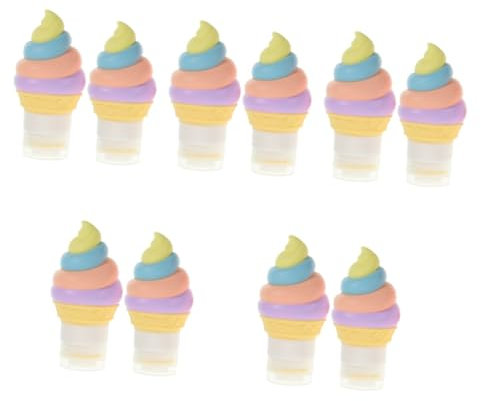 Gatuida 10piezas Botellas De Para Salsas y Aderezos De Contenedores De Diseño De Helado Perfectos Para Ketchup y Condimentos Recipientes Reutilizables y Fáciles De Limpiar