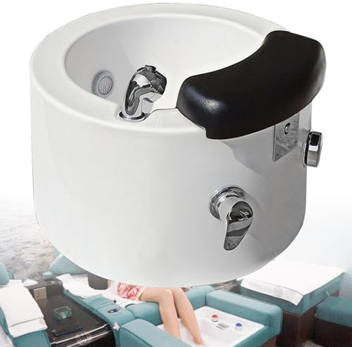 ZenSeFarin Portable Foot Spa Bathtub,Massage Footbath,Adjustable Foot Pedal,Led Colorful Lights,Adjust Hot and Cold Water,Deep Foot Bath Spa can Automatically Drain for Relaxation and Foot Care,C