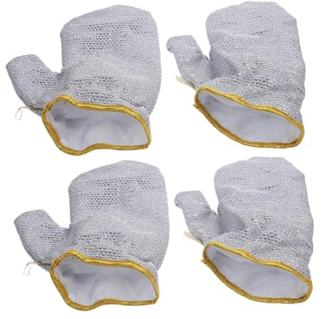 BAZEITFLOW 4pcs Scalding Thick Gloves Dish Washing Glove for Household Cleaning Comfortable Kitchen Reusable