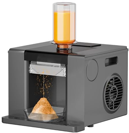 Máquina De Hielo Picado Profesional 280 W, Refrigeración Por Aire, Máquina De Conos De Nieve Eléctrica, Capacidad De 750 Ml, Limpieza Por Presión, 60 Kg/Día,Black