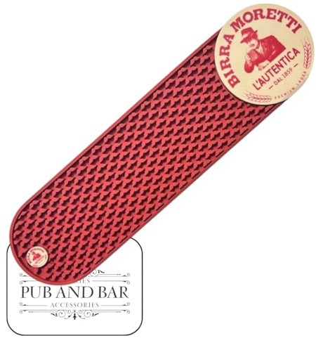 Laurie's Pub and Bar Accessories | Birra Moretti Beer Rubber Bar Runner, Bar Mat. 59 x13cm