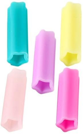 Vaguelly Set 5 Pezzi Copri-tagliaunghie in Silicone, Copertura Protettiva per Forbici e Pinzette Cuticole, Manicotto Sicurezza per Strumenti Manicure Professionali e Uso Colore Casuale