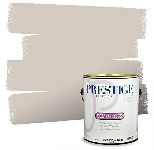 PRESTIGE Paints Interior Paint and Primer In One, 1-Gallon, Semi-Gloss, Comparable Match of Sherwin Williams* Agreeable Gray*