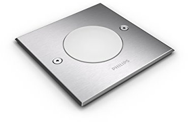 Philips 1735647P0 A++, myGarden LED Spot Crust, 270 lm, 3 W, Integriert, edelstahl, 11.46 x 11.46 x 2 cm