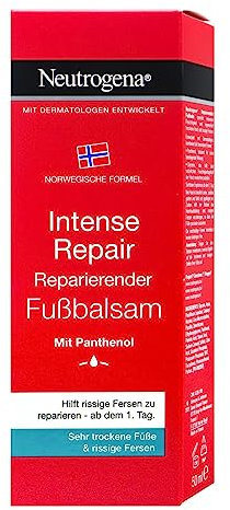 Neutrogena Norwegische Formel Intense Repair Reparierender CICA Fußbalsam (50 ml) mit 40 Prozent Glycerin + Centella Asiatica für sehr trockene Füße & rissige Ferse,3 x 50 ml