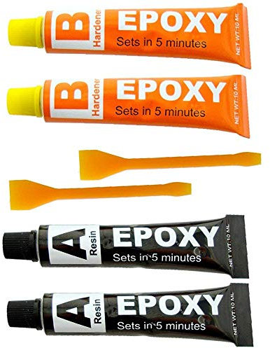 2 x Epoxidkleber Set - zur Reparatur von Metall, Keramik, Glas, Kunststoff, Gummi