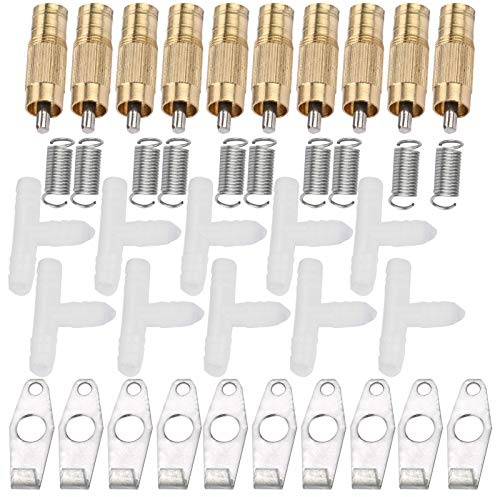 Abreuvoir Automatique en Acier Inoxydable pour Lapins, 10 pièces résistantes et sans Fuite, Fontaine à Mamelon pour rongeurs et volailles, for Lapins Rats Poules et élevage Backyard