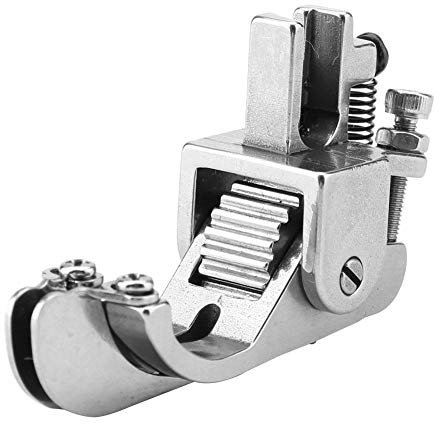 Walking Presser Foot Adjustable Roller Presser Foot Sewing Machine Foot for Leather Thick Fabric Cloth(#3)
