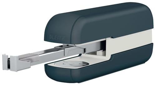 Leitz Cosy Tacker, Heftgerät für bis zu 30 Blatt, ideal für Home Office, Büro oder Schule, Direct Impact Technology, Hefter mit einfacher Befüllung, Cosy Design Serie, Grau, 55670089