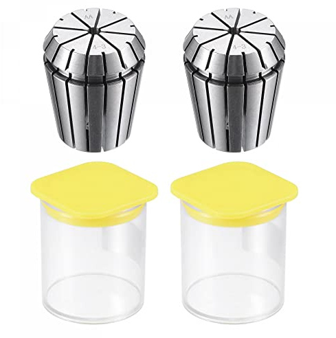sourcing map ER32 Lot de 2 colliers de serrage à ressort de 4 mm pour fraisage CNC
