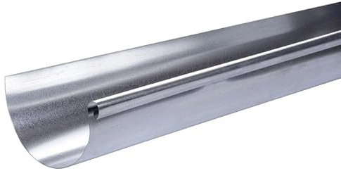 Canalones semiredondos de acero galvanizado Dev.25 cm gris – Longitud 4M – LPP
