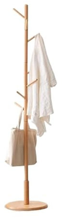 DRMEE Moderner Jackenständer Garderobe Aus Buche, Holzfarbe, Garderobe, Baum, Kreativität, Klassischer Garderobenständer, Einfache Montage, Garderobenregal Garderobenständer
