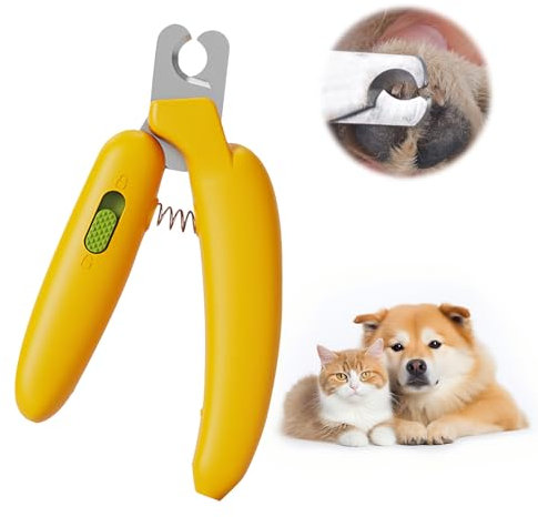 Profi Krallenschere für Hunde und Katzen Krallenpflege Schneider für Haustiere Mini-Bananen Hundekrallen Schneider Krallenschere für Katzen mit Sicherheitsschloss, für Katzen Welpen und Kleintiere