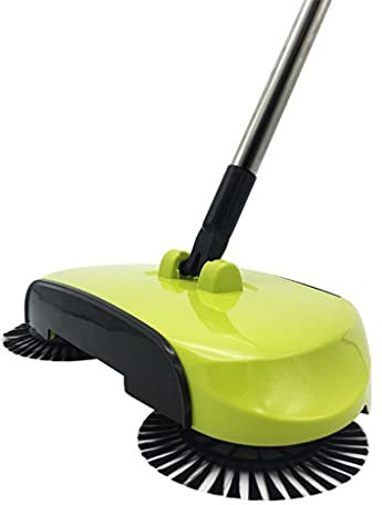 HVRFJXI Balayeuse Manuelle À Poussée Manuelle Vadrouille Rotative Non Électrique Balai Pelle À Poussière