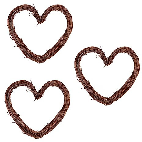 Warmhm Weihnachtsbaumschmuck Rattanherz 20cm Umweltfreundlich Langlebig Weihnachtsanhänger Fürs Zuhause Flur Wohnzimmer