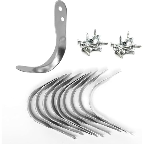 10 Pack Heavy Duty Wall Hooks Carbon Steel Single Large Hooks for Garage Shed Garden Tools Wall Mount Storage Hanger