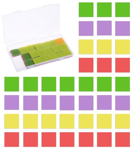 Larrel 80 Stück Diamond Art Painting Kleber, Bunte Diamond Art Painting Wachs 2 x 2 cm Diamantmalerei Stift Kleber mit Aufbewahrungsbox für 5D-Diamantmalerei Kreuzstich Stickerei (Rot/Gelb/Lila/Grün)