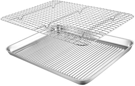 OUNONA 1Ensemble Plateaux à Inoxydable de Refroidissement Accessoire pour Cuisson Au Four et Camping