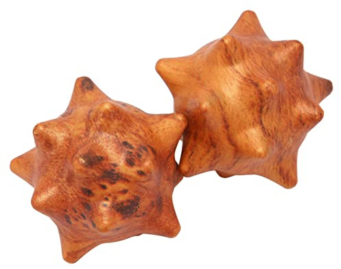 Fdit Timbro del Massaggio in Legno con Punti di Massaggio Appuntiti, 2 Pezzi di Handakupunkure per Palloni Ricevono