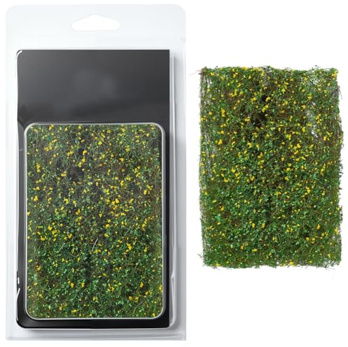 SOFPLATE Mini Césped Artificial con Hojas Arbustos de Simulación de Follaje Verde Y Amarillo para Modelismo de Paisajes Ideal para Maquetas de Ferrocarril Jardines de Hadas Arquitectura Dioramas Y Dec