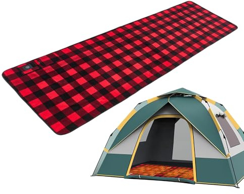Tappetino da campeggio riscaldato, coperta regolabile con 3 livelli, per campeggio, uomini e donne, escursioni, attività all'aperto, picnic, viaggi, tende