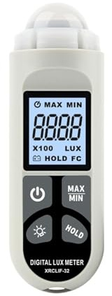 Lux Meter 0,1~200 000lux Ljusmätare Luxometer Luminometer Lux/Fc Fotometer Miljötestare för inomhusbruk utomhus(Model 1)