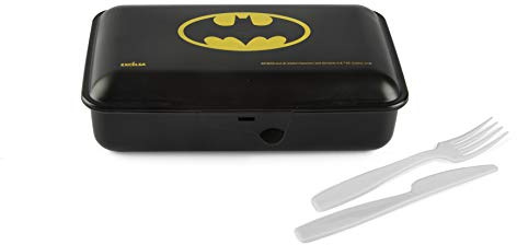 Excelsa Supereroi Contenitore Porta Pranzo Batman, Nero, 22 x 13 cm