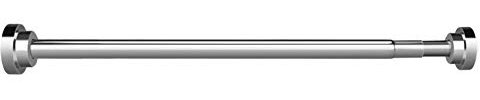 Nulala Asta telescopica per Tenda Doccia, Asta allungabile in Acciaio Inox, Regolabile Tramite Rotazione, Tenuta sicura per Doccia e Vasca da Bagno, Altri, Argento, 50 * 80 cm