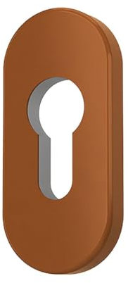 Premium Zylinder Schutzrosetten Rosetten Schließzylinder, Farbe:Golden Oak RAL 8003, Form:Oval