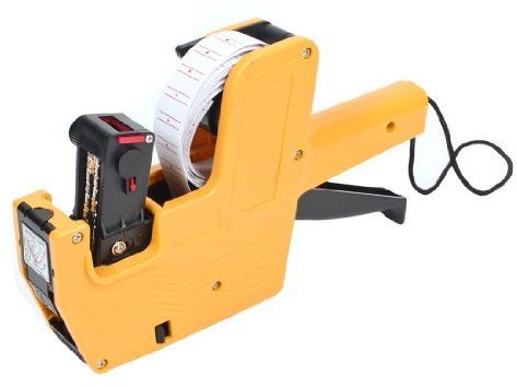N/A Hand held Plastic 8 Digits Price Labeler Label Gun Yellow Black Black