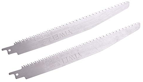Kcnsieou Lot de 2 lames de scie sabre S1122C en acier inoxydable solide et durable pour couper les os, la viande et le bois
