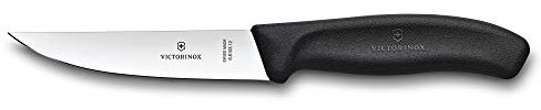 Victorinox Couteau à Découper Swiss Classic, 12 cm, Manche Ergonomique, Lame Étroite, Noir