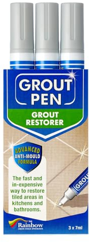 3 X WINTER GREY Grout Pens - Designed for restoring tile grout