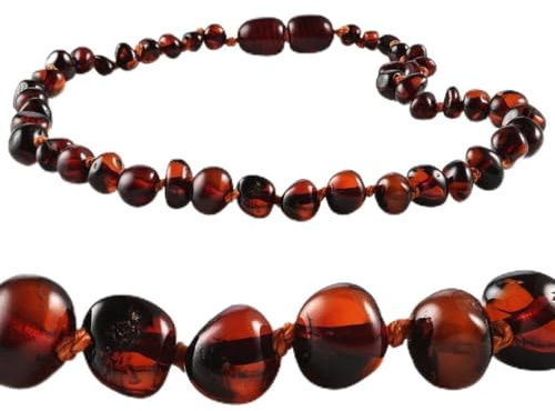 Amber Seven Collier en ambre de qualité supérieure - 13 couleurs - 3 tailles - Qualité supérieure - Ambre de la Baltique - Collier ras du cou - Bijou en ambre, 38 cm, Gemme, Ambre