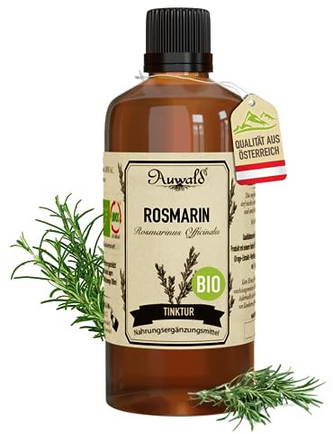NEU! Auwald Rosmarin Tropfen BIO – Hochwertiger Auszug, Extrakt, Essenz & Tinktur – 100% BIO Landwirtschaft, Frei von künstlichen Zusätzen und Farbstoffen, Hergestellt in Österreich – 100ml