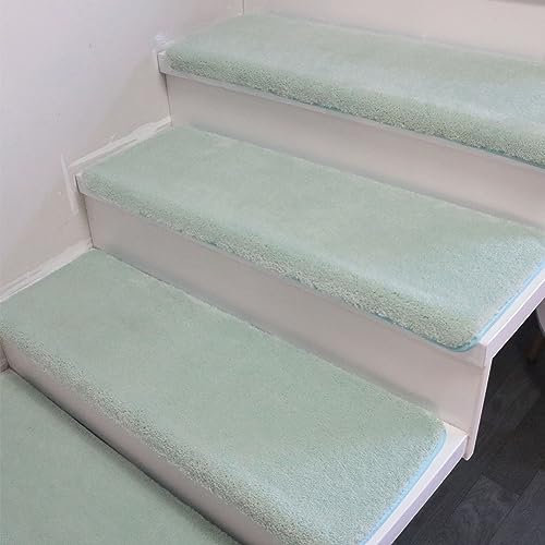 1pc Treppenstufen Matten,Stufenmatten Innen Weiche Treppenteppich für Holzstufen Anti-Rutsch Treppen-Teppich Modern Dick Selbstklebend Teppichfliesen Rutschfest Stufenschutz Stufenteppich F 80x24cm