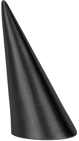 TTOCAR Ringhalter für Schmuck, Kegelhalter, Kegelförmiger Schmuckring-Displayhalter für Verlobungs- oder Eheringe (Schwarz)