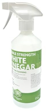 Hexeal Double Strength White Vinegar 500ml – 500ml Spray of 10% Strong Cleaning Vinegar for Sanitising & Cleaning – Suitable for Use in the Garden – Deodorises & Removes Grime